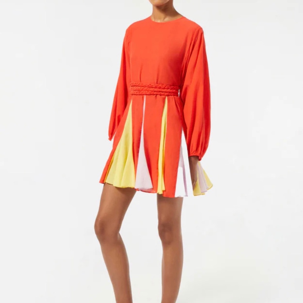 RHODE Ella Dress - Electric Red Colorblock size Small